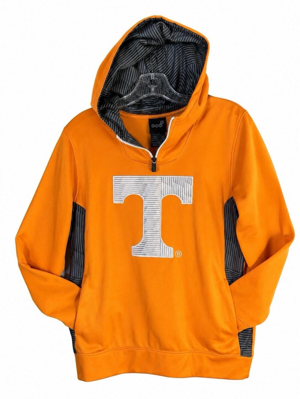 Tennessee Volunteers Youth L 14 16 Orange Quarter Zip Hoodie Performance EUC